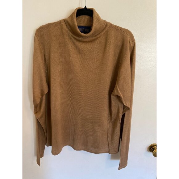 Herman Geist Turtleneck Sweater, size XL Silk Camel Tan Nice - Picture 6 of 12